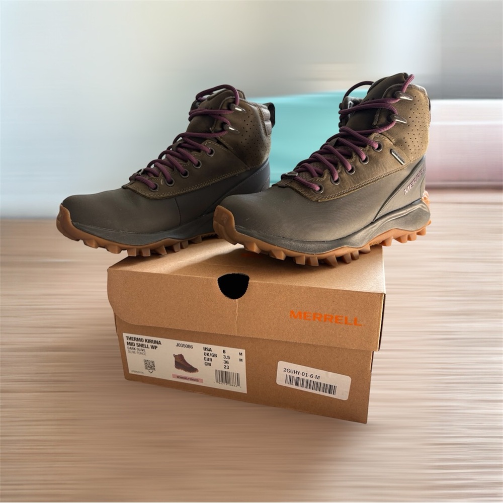 Merrel Thermo Kiruna Mid Shell WP Boots J035086 | NWB + Extra Laces | Size 6